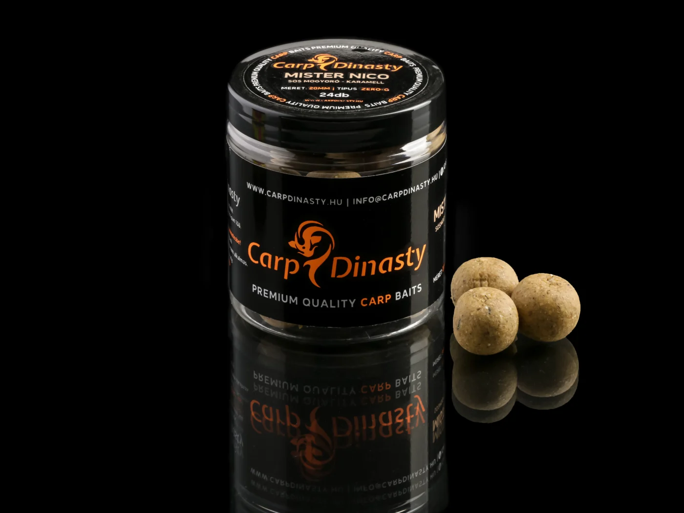 Mister Nico Sós-mogyoró-karamell csalizó bojli 20mm - Carp Dinasty